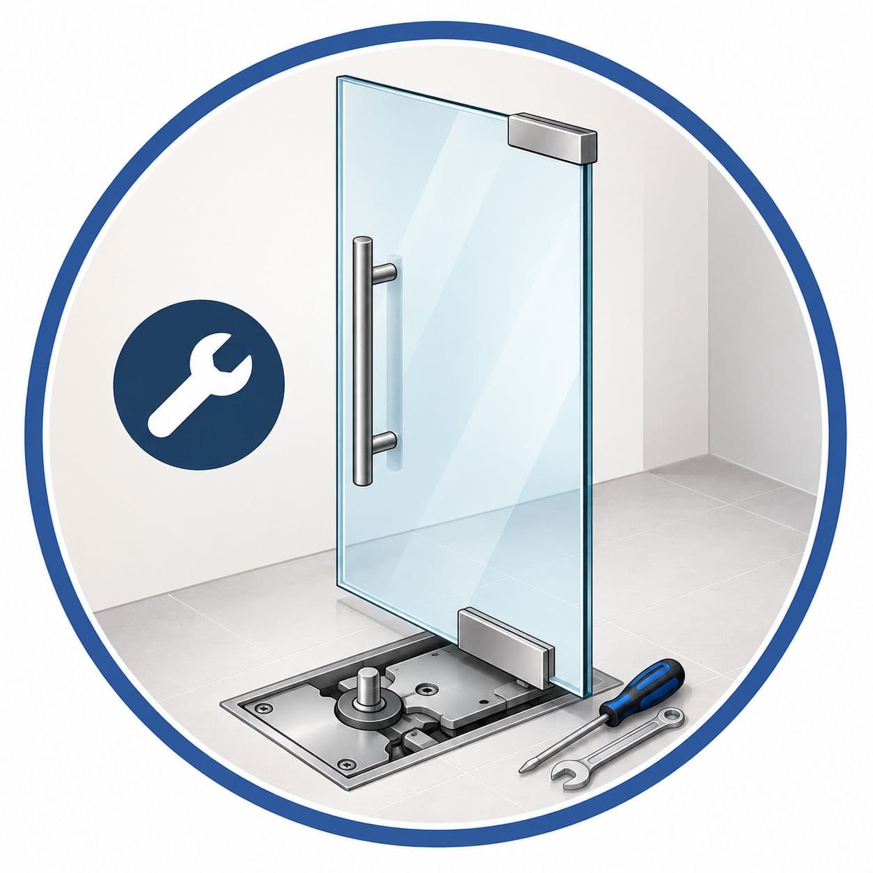 Glass Door Floor Machine Repair, FabWise