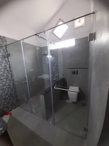 Frameless Sliding Partition Installation fitted by FabWise in Gurugram & Noida — photo 3
